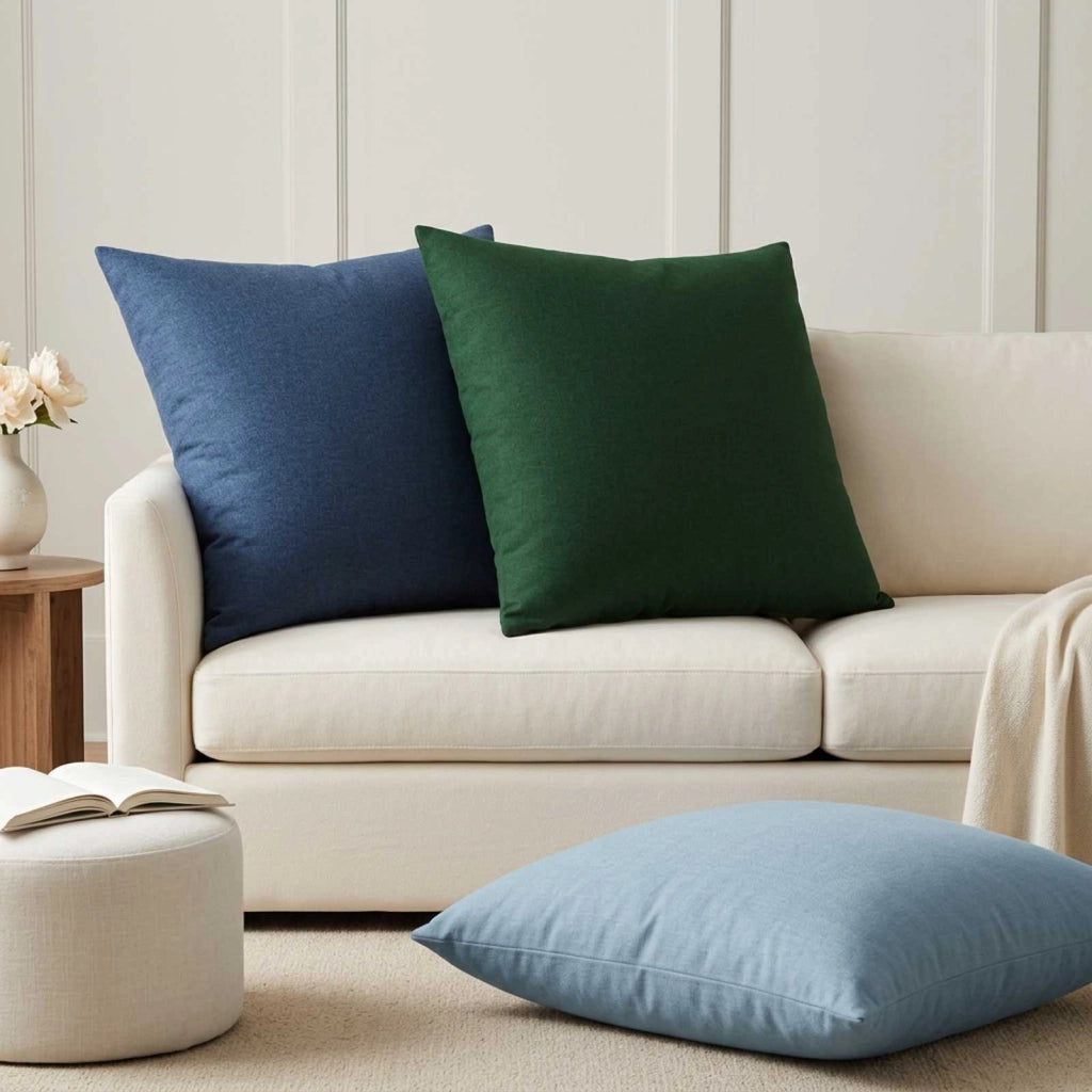 Federa 6 pz HEERLEN Blu 65 x 65 cm Tessuto 912852