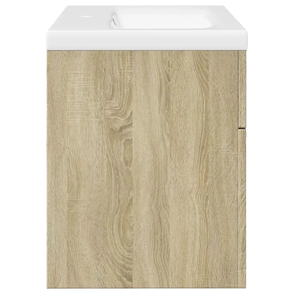 Mobile da Bagno con Lavabo Integrato-Armadietto da bagno con Lavandino Rovere Sonoma 628906
