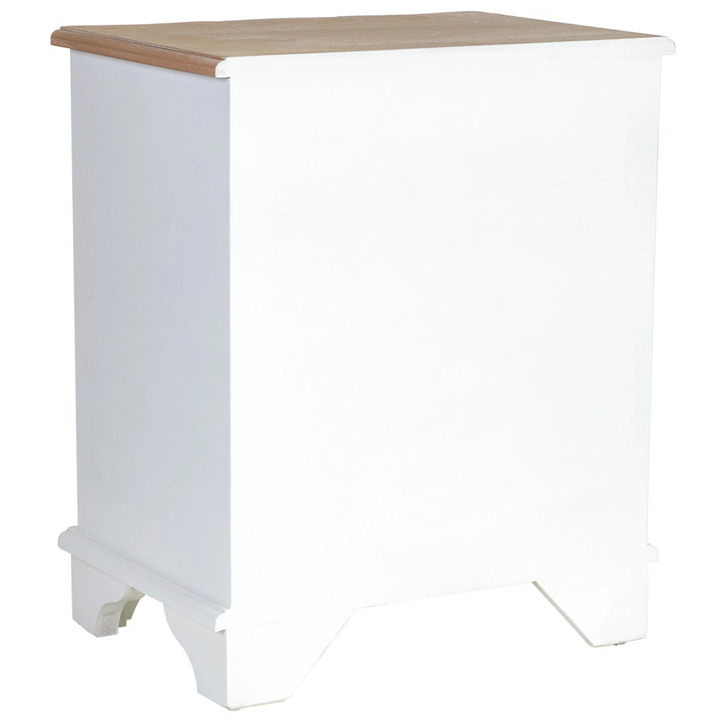 Comodino in legno bianco 50x35x60h cm