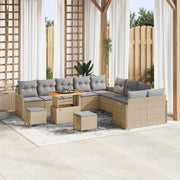 Set Divano da Giardino 13 pcs Beige polyrattan