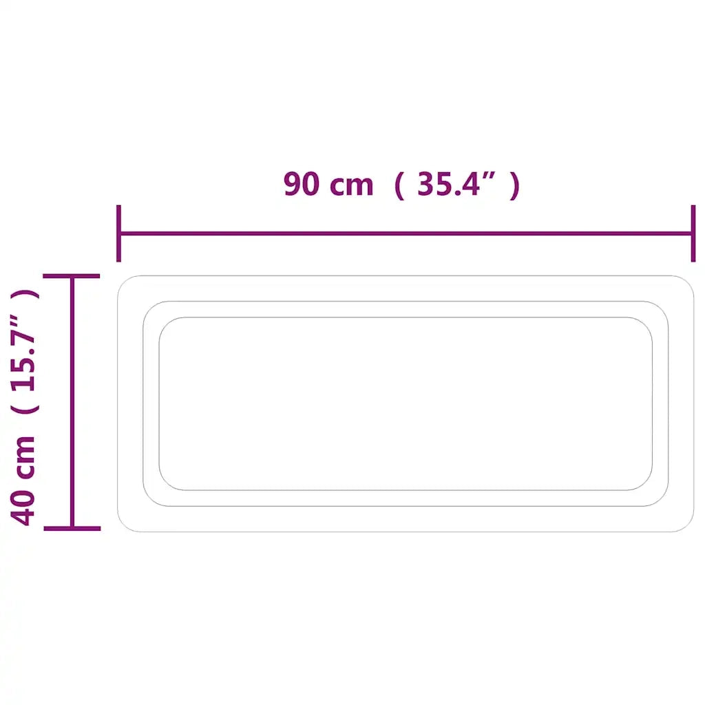 Specchio da Bagno con Luci LED-Specchio per Bagno 90x40 cm 954869