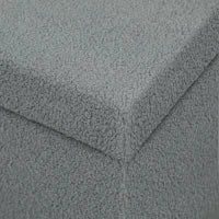 Panca Contenitore Imbottita con Coperchio, 76x38x38 cm, Grigio Scuro