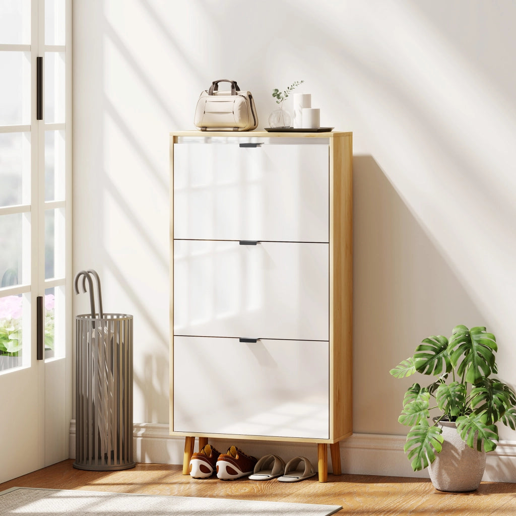 Scarpiera 3 cassetti ¨C zephmum ¨C bianco 60x24x127