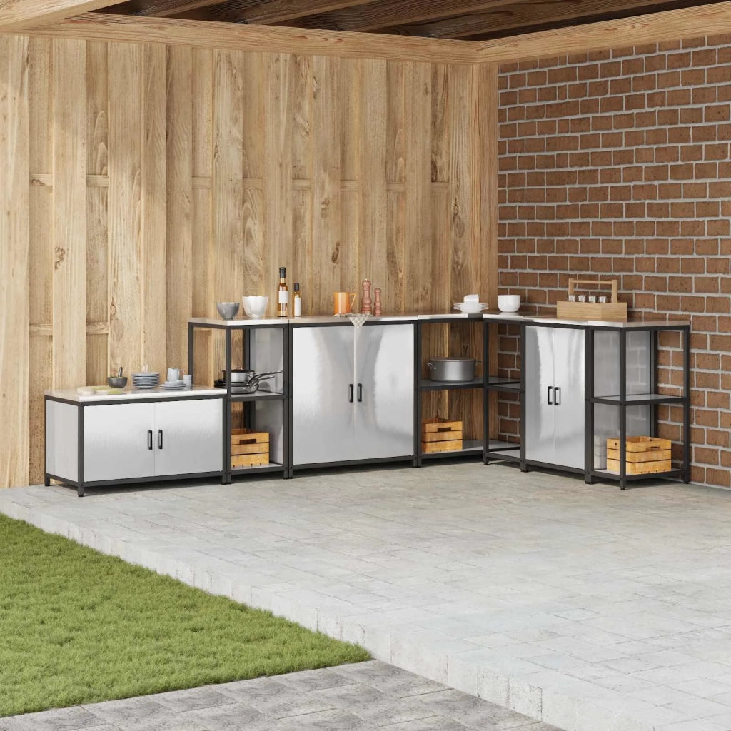Stoccaggio in cucina Argento 40 x 50 x 92 cm Acciaio 874972