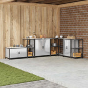 Stoccaggio in cucina Argento 40 x 50 x 92 cm Acciaio 874972