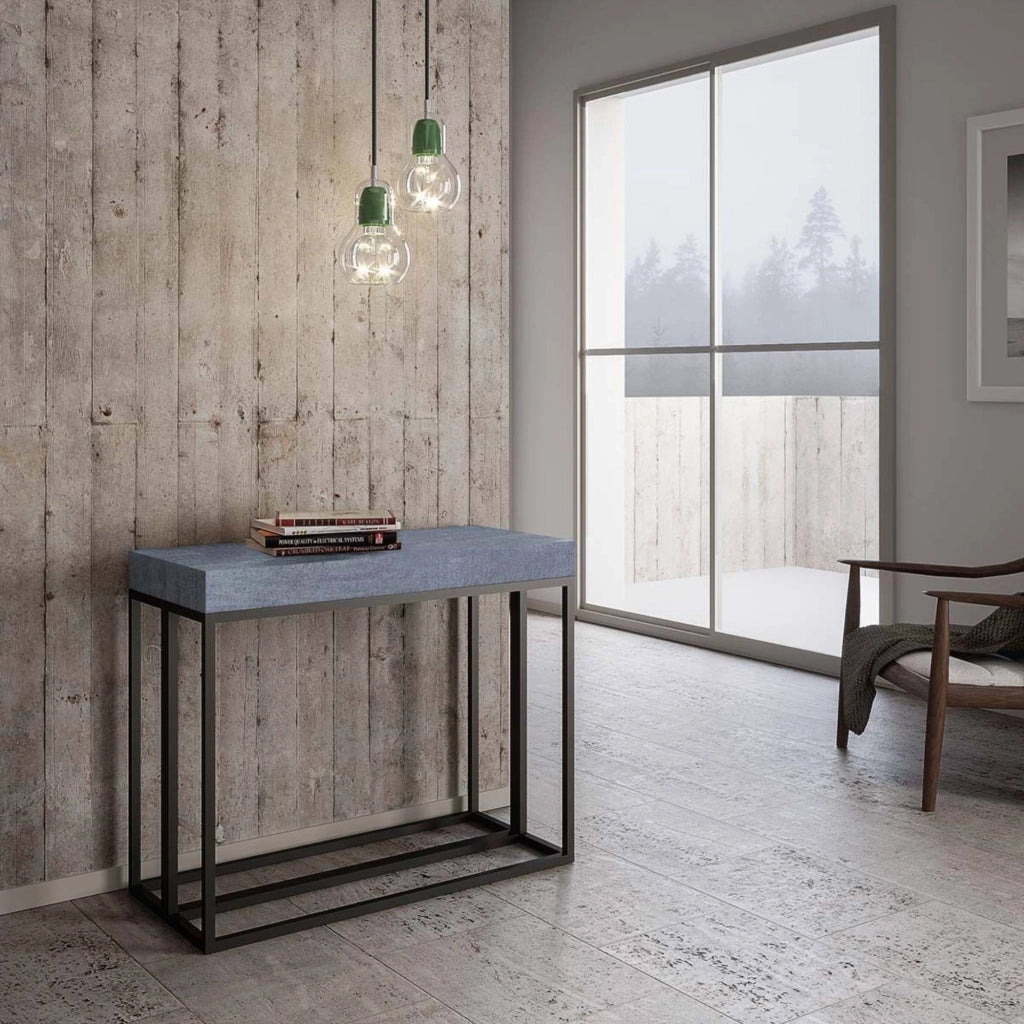 Consolle Allungabile 90-300x40x77 cm in Nobilitato Grigio