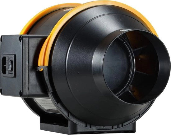 Ventilatore per bagno 100 mm con tubo ventilato a 2 velocità - ventilatore di scarico - cavo di alimentazione IEC-EU - ventilatore per bagno cucina forno estintore di laser