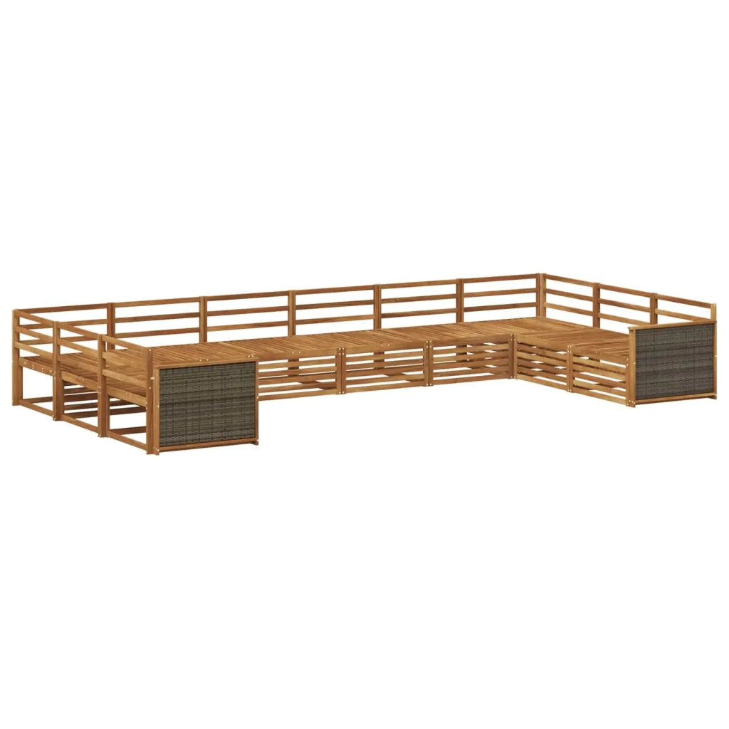 Set divani 10 pz Legno di Acacia Massello 3383887