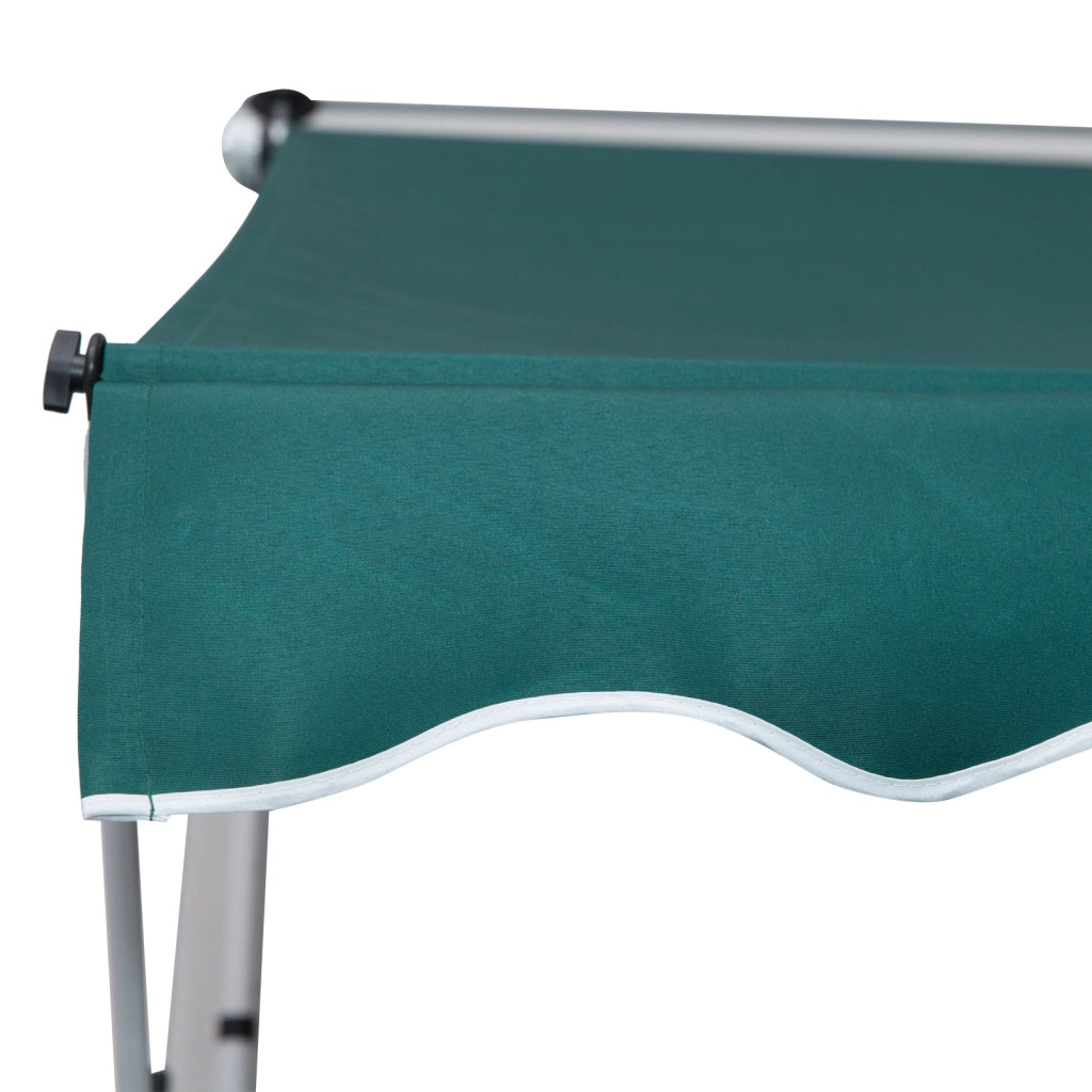 Toldo Manuale Retrattile per Balcone e Terrazzo ¨C zephmum ¨C Verde 200x150x170-280 cm