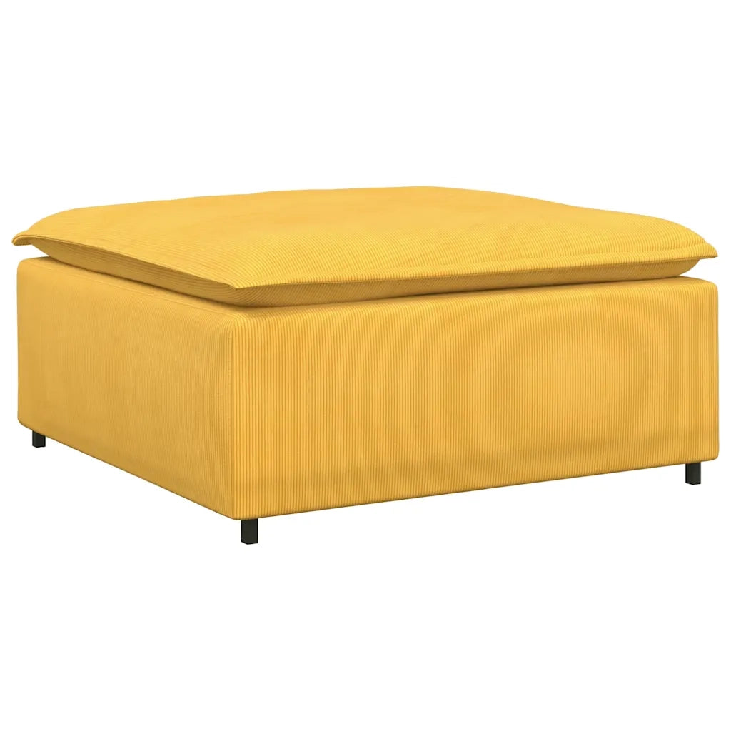 vidaXL Modulo Poggiapiedi Divano Modulare Giallo Chiaro 100x100x48 cm