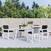 Set di Cuscini per Sedia Bassa 4 pcs Melange Nero