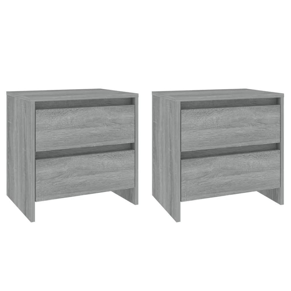 Comodini 2 pz Grigio Sonoma 45x34,5x44,5 cm in Truciolato 813041