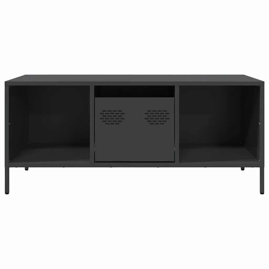 Tavolino Nero 101,5x50x43,5 cm in Acciaio Laminato a Freddo 851274