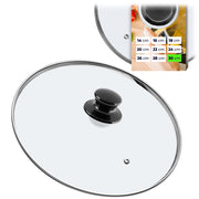 Coperchio in vetro KADAX da 30 cm, universale, resistente al calore, per pentole e padelle.