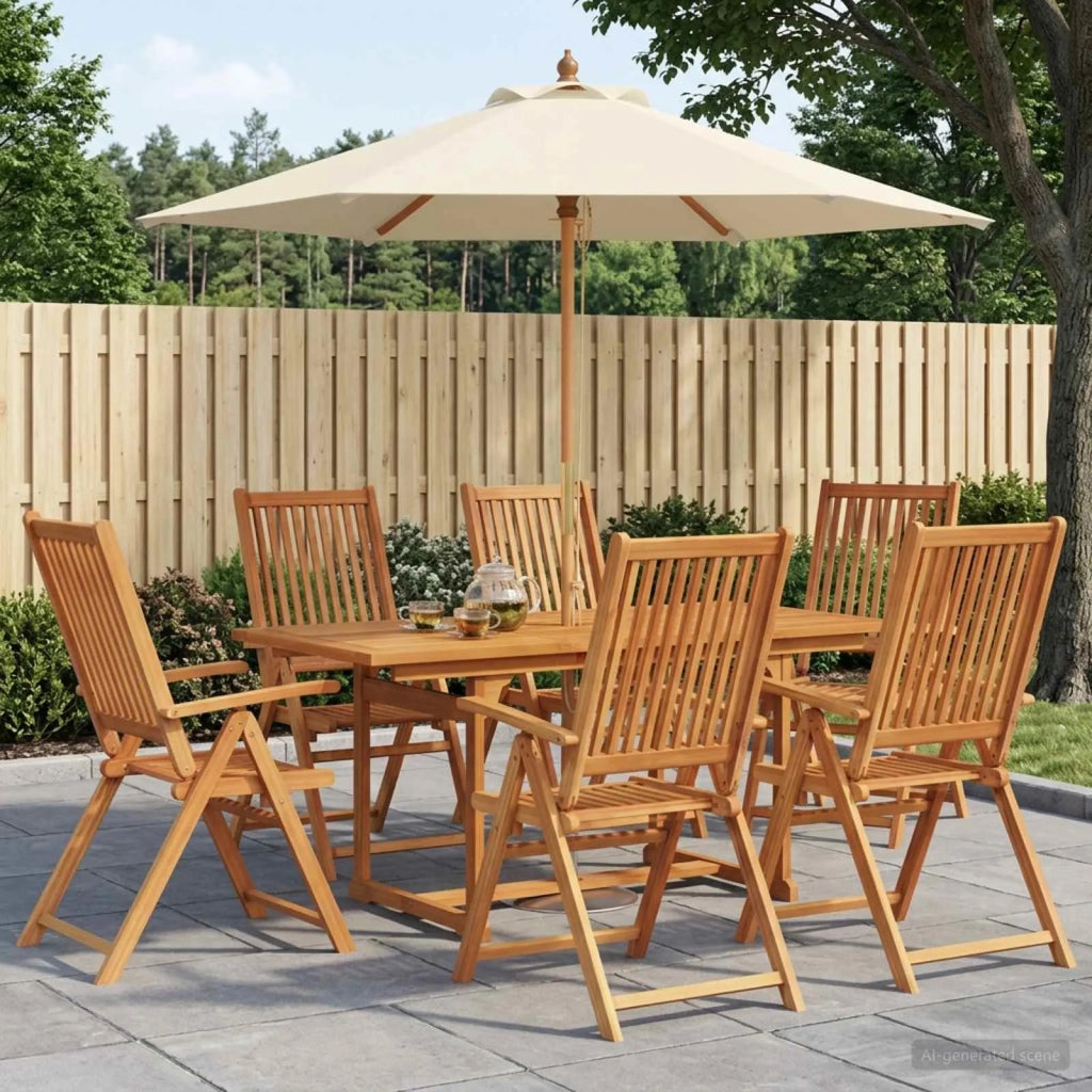 Set da pranzo da esterno con ombrellone 8 pz 3438537
