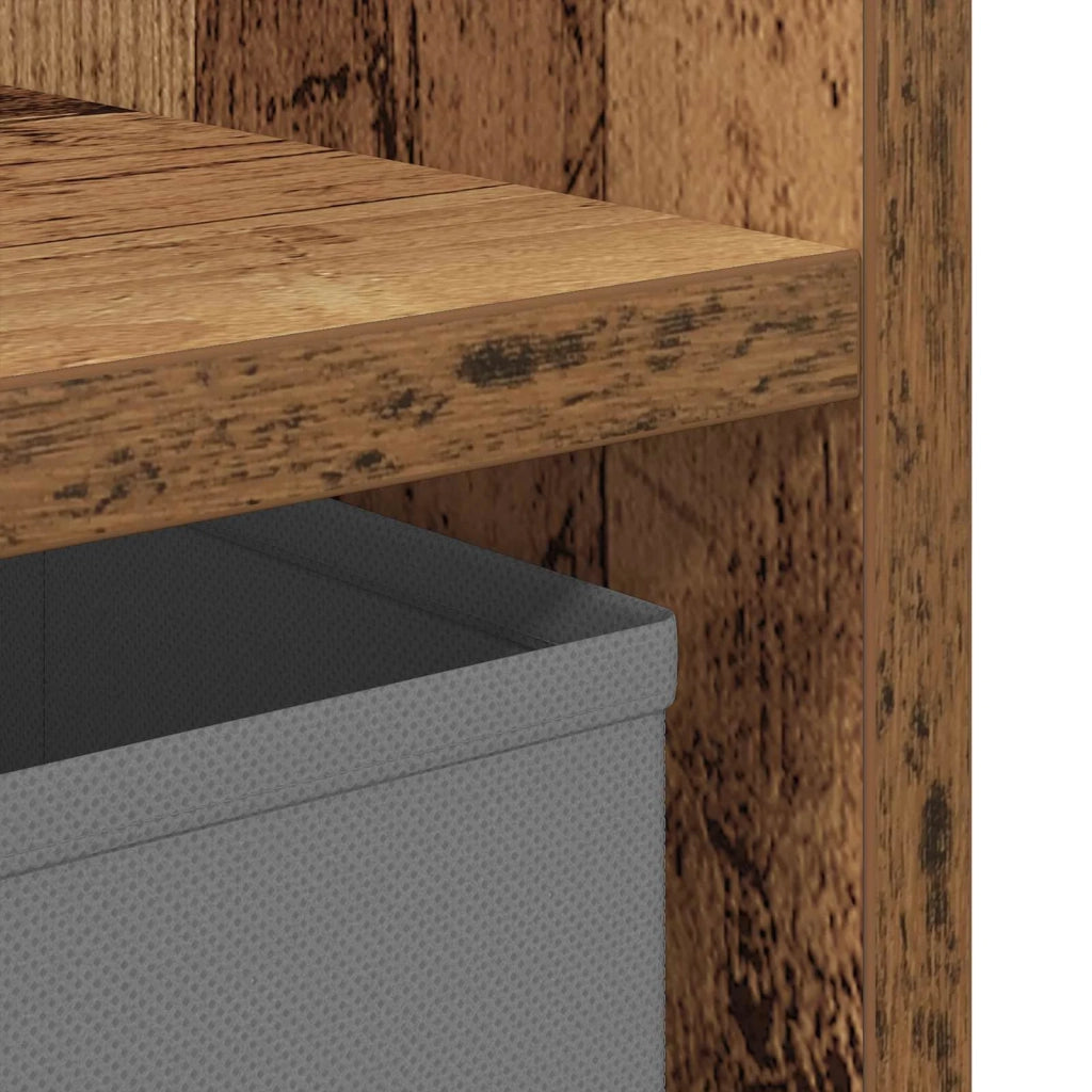 Comodino con cassetto 2 pcs Legno vecchio 25,5 x 22 x 49,5 cm 8000609