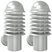 Applique da Esterno 2 pz Argento in Acciaio Inossidabile CFW2803967