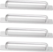 Cerniere porte, 4 pezzi, maniglie autoadesive, maniglie porta armadio, cerniere porte (argentato)