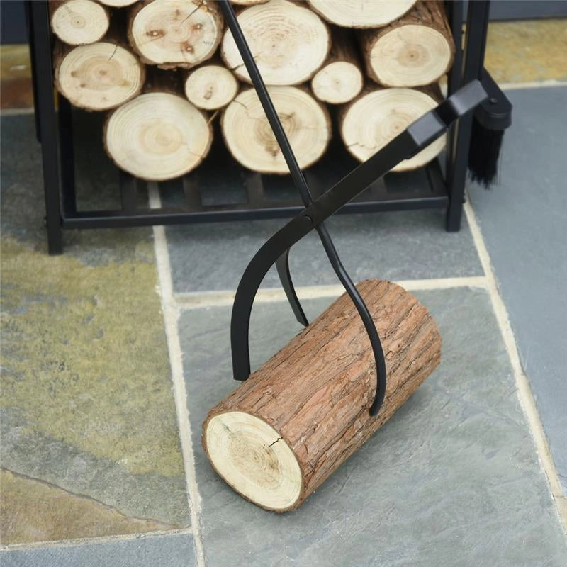 PORTALEGNA DA INTERNO ED ESTERNO IN ACCIAIO CON PALETTA SCOPINO PINZA 46X30X76CM