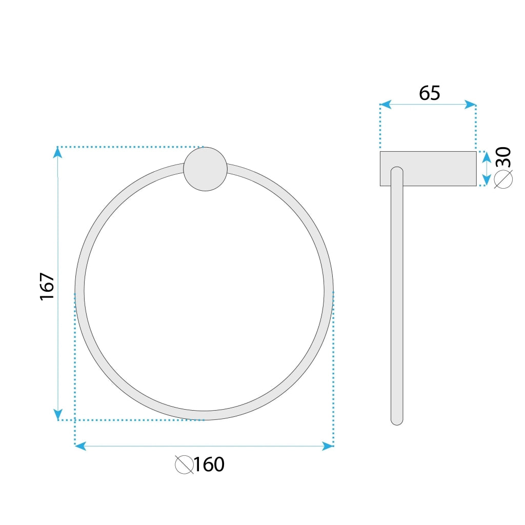 Appendino Da Bagno Ring 64106 Solo Brush Gold