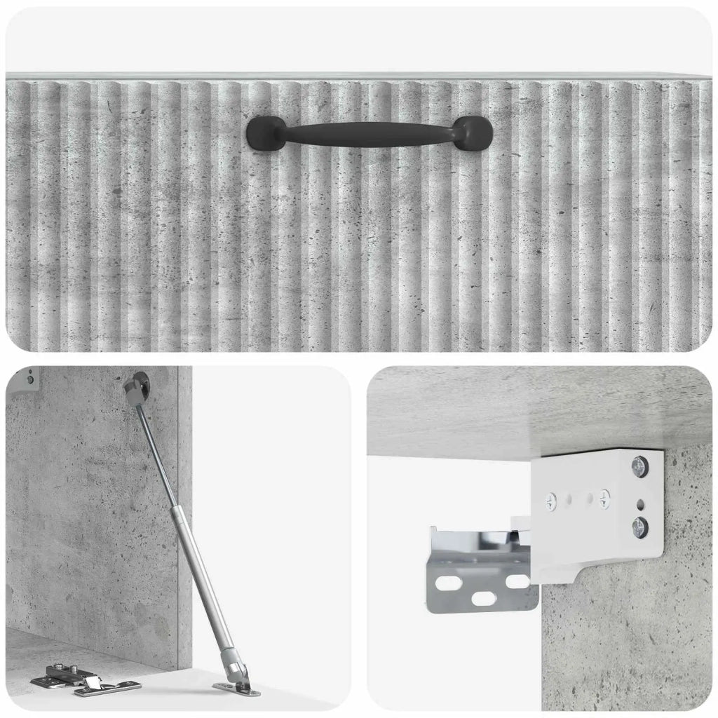Mobile Porta TV da Muro Grigio Cemento 78,5 x 31 x 30 cm