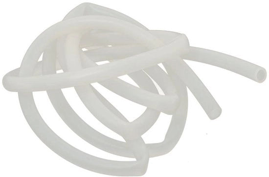 Slang siliconico flessibile 7 x 10 mm, resistente al calore, 2 m - bianco latte