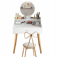 Tavolo da trucco bianco 70x40x85 cm