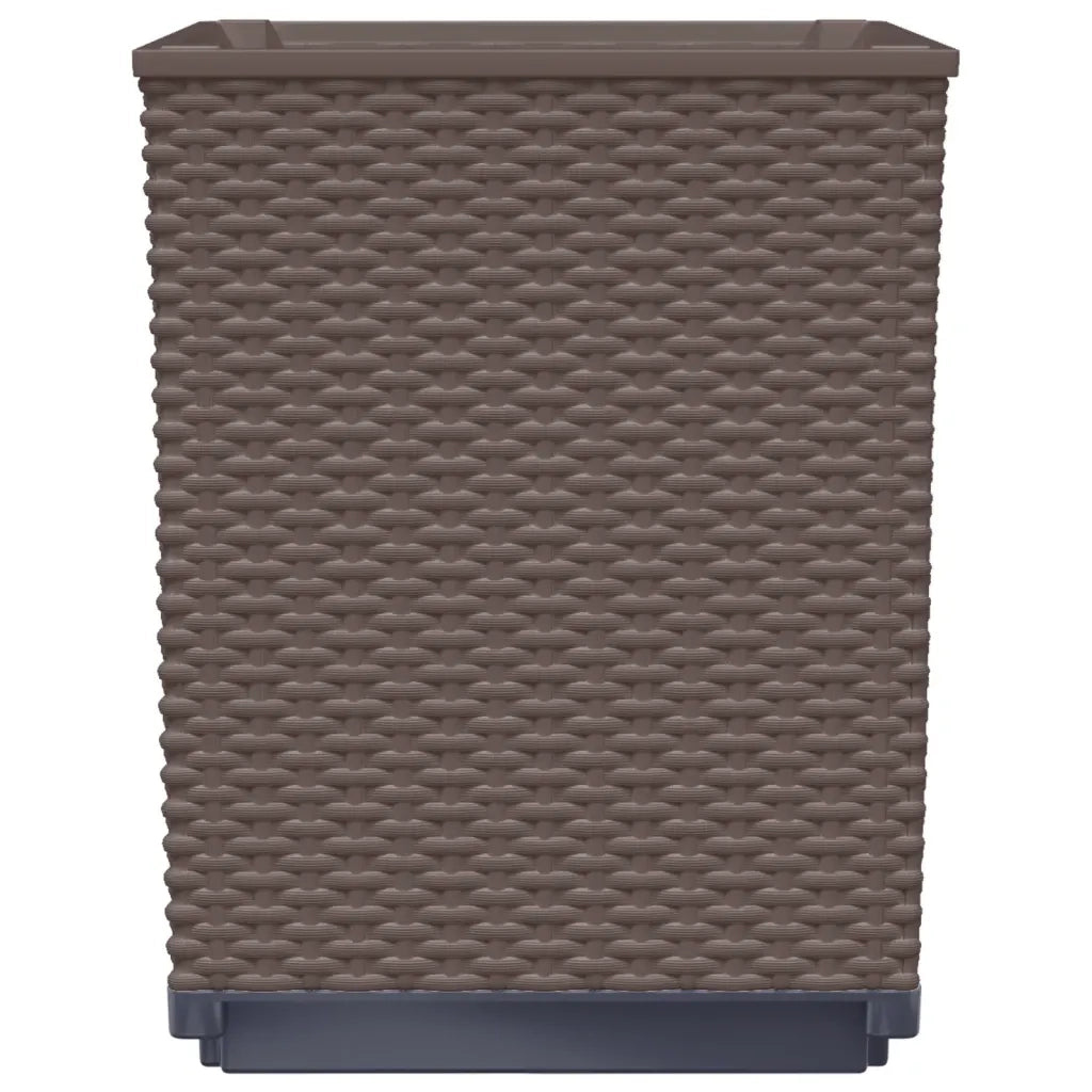 Fioriere 4 pz Marroni 30x30x37 cm in Polipropilene 364189