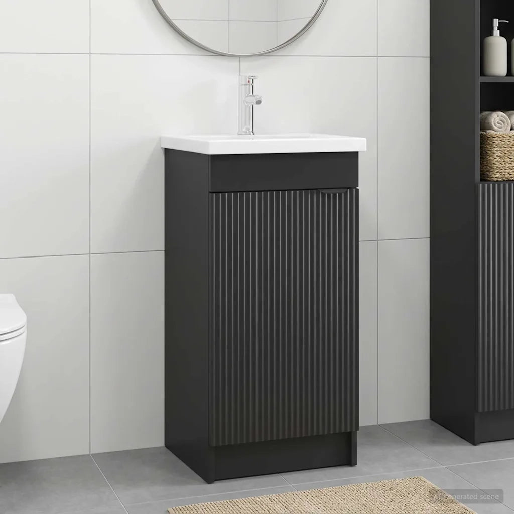 Mobile da bagno con lavabo Nero 42 x 40 x 84,5 cm 890085