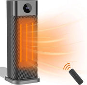 Riscaldatore ventilatore a ceramica 2000W oscillante 60° girevole con telecomando touchscreen 3 impostazioni di temperatura maniglia portatile - Casa ufficio