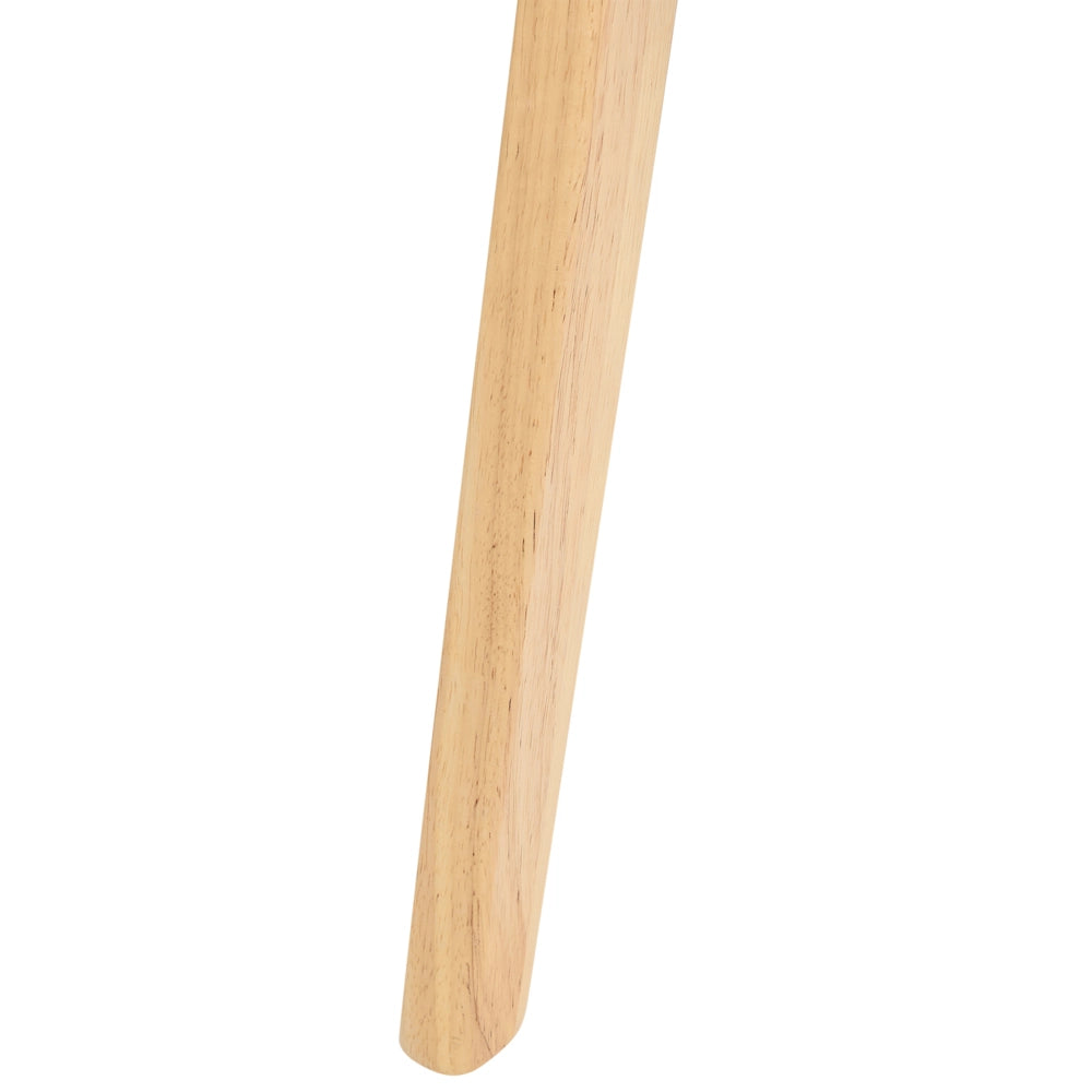 Set di 2 sedie da pranzo in legno chiaro e compensato beige in tessuto boucle di poliestere Gambe in legno di gomma Stile tradizionale retrò