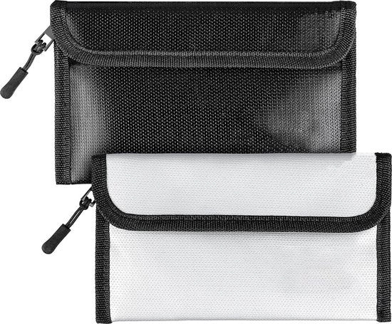 Borsa a prova di calore - 2 pezzi - Borsa con cinturino - Portafoglio - Sicura da RFID - Piccola borsa a prova di calore - 1200 °C - Piccolo portafoglio
