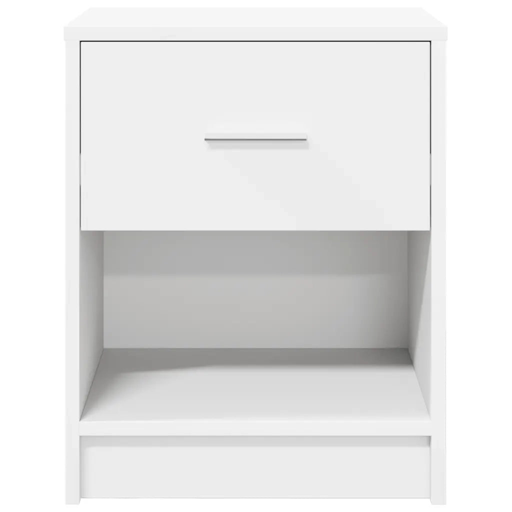 Comodino con Cassetto Bianco 40x34x50 cm