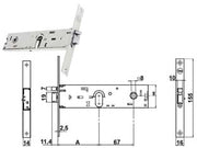 ELETTROSERRATURA INFILARE PER FASCE SOLO SCROCCO MM.44 H 85400  mm.80 (Y8540080080VNE)    YALE