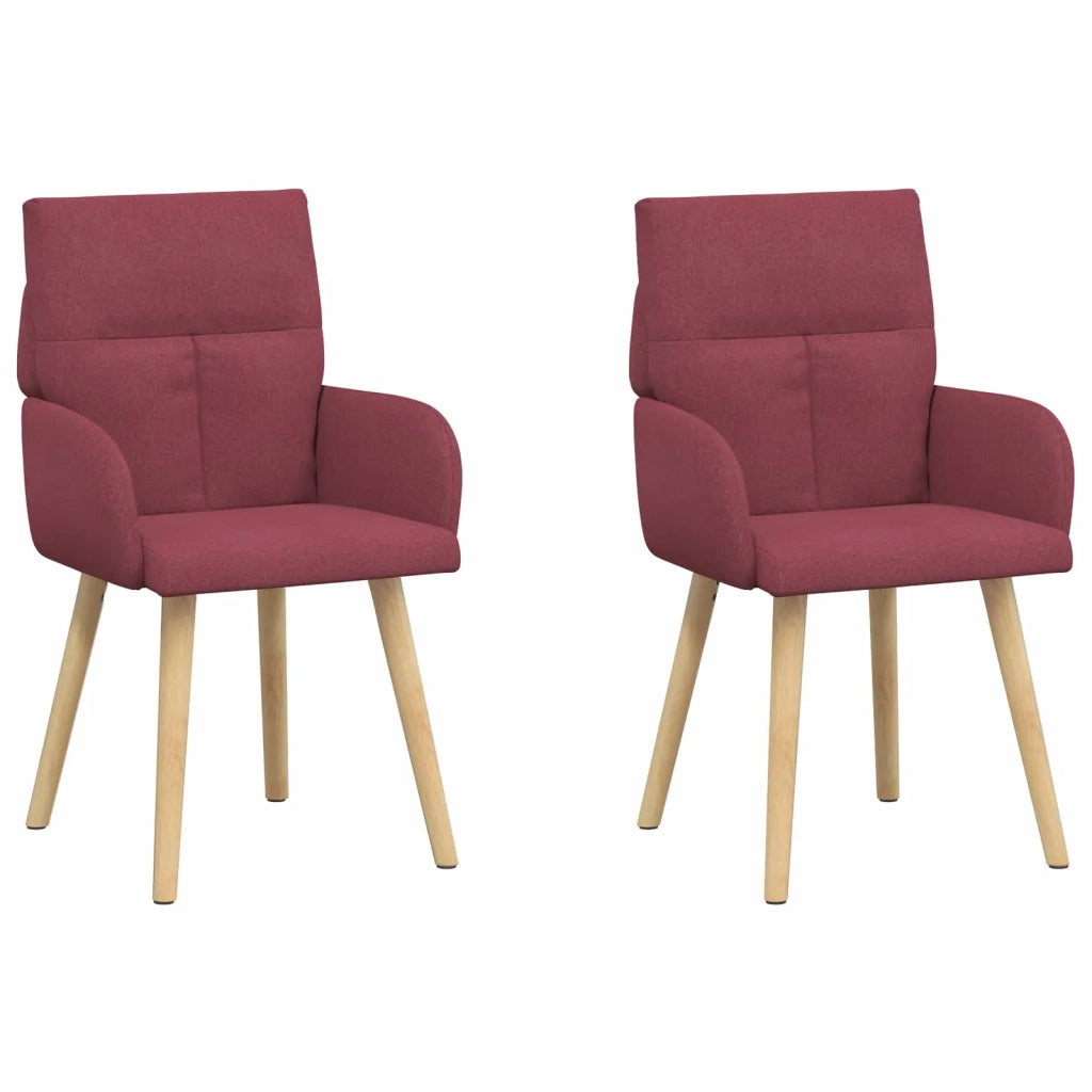 Sedie da pranzo 2 pz Tessuto Rosso Vino 60 x 56 x 96 cm 42034361