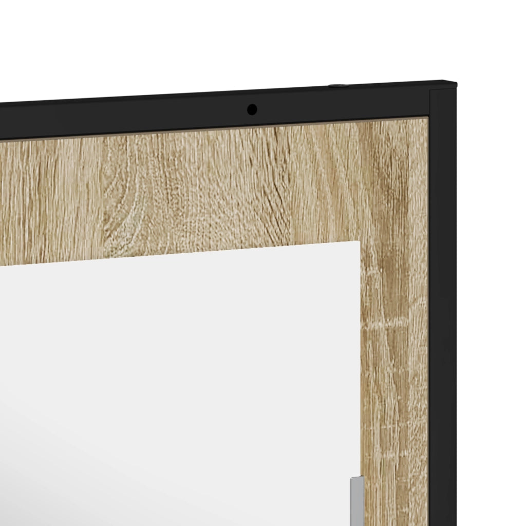 Specchio da Bagno  con Mensola in Rovere Sonoma 50x12x60 cm Legno Ingegnerizzato