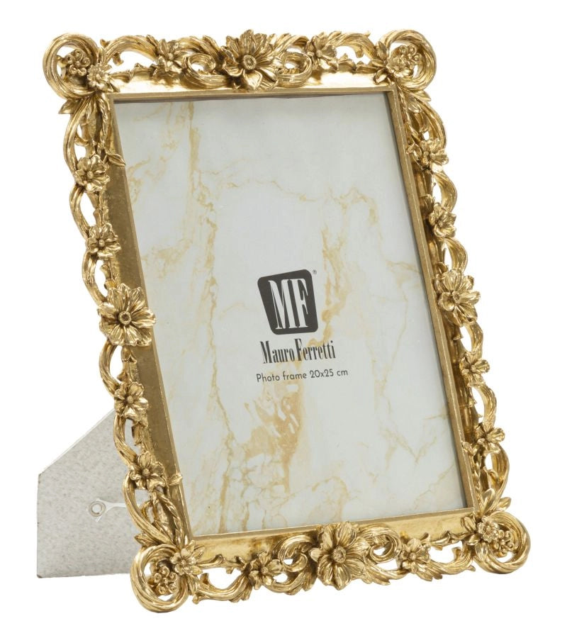 Cornice Classic 26,9x2x32,3 cm in Resina e Vetro Oro