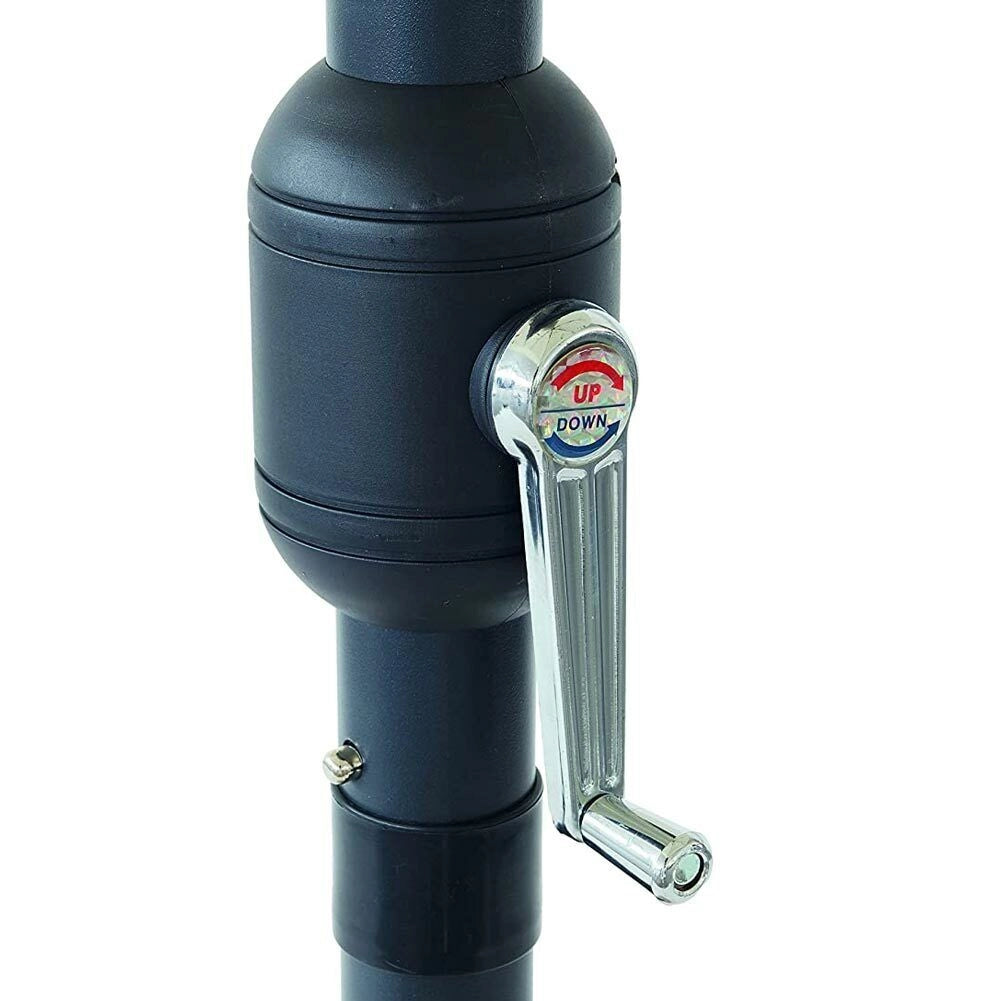 Ombrellone Giardino Palo Centrale 3x3 Ecru Telo Pendente Chiusura Carrucola