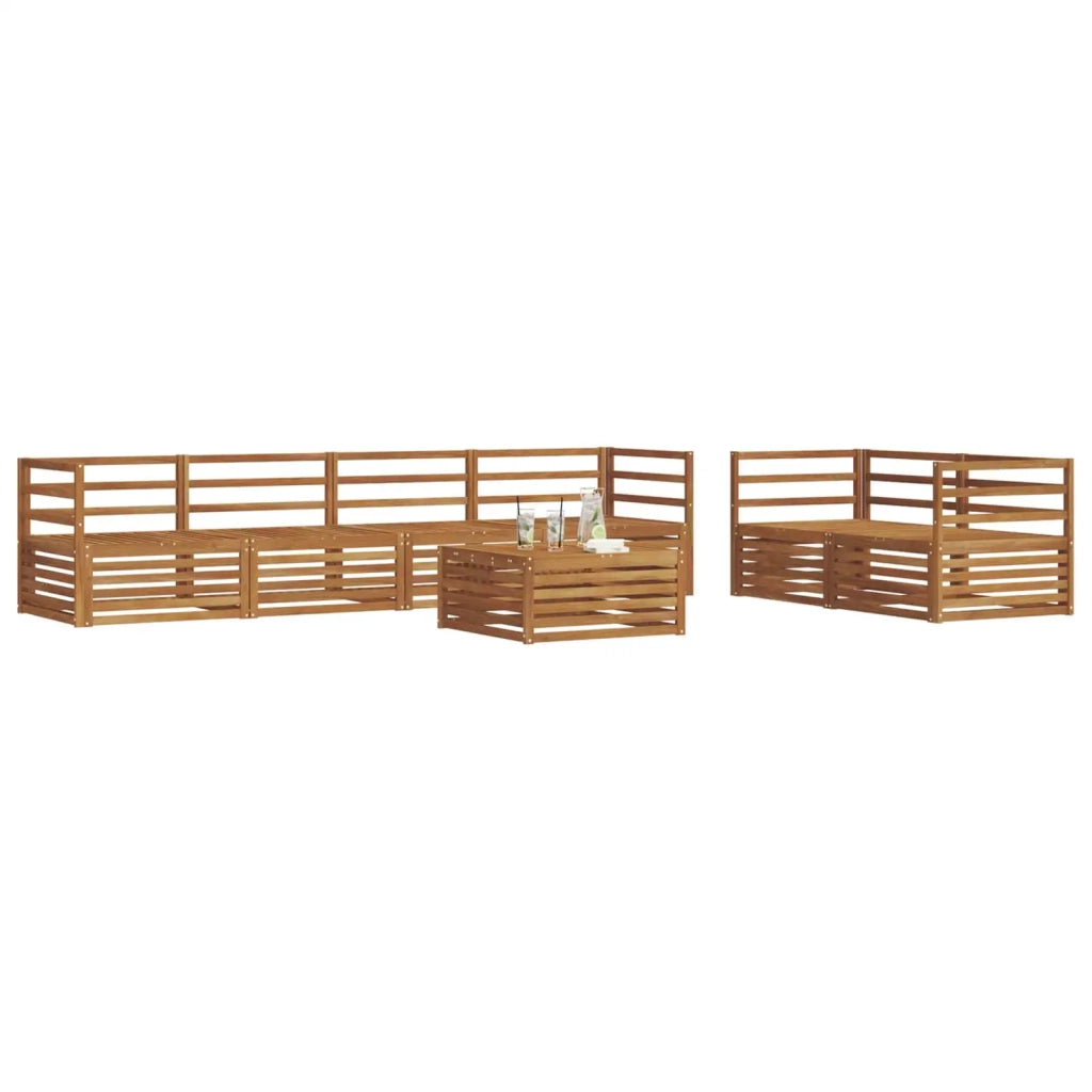 Set di divani da esterno 7 pcs Naturale 3373039