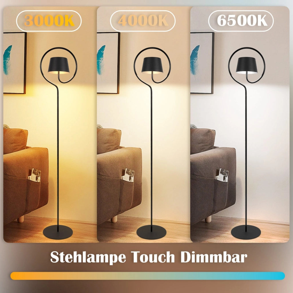 ZMH Lampada da terra LED solare da esterno senza fili dimmerabile touch 120cm per soggiorno
