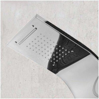 Pannello doccia idromassaggio in acciaio inox cromato con doccetta