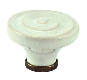 POMOLO PORCELLANA P 34 45X30 MM C/BASETTA- METAL STYLE- 4,0 pz