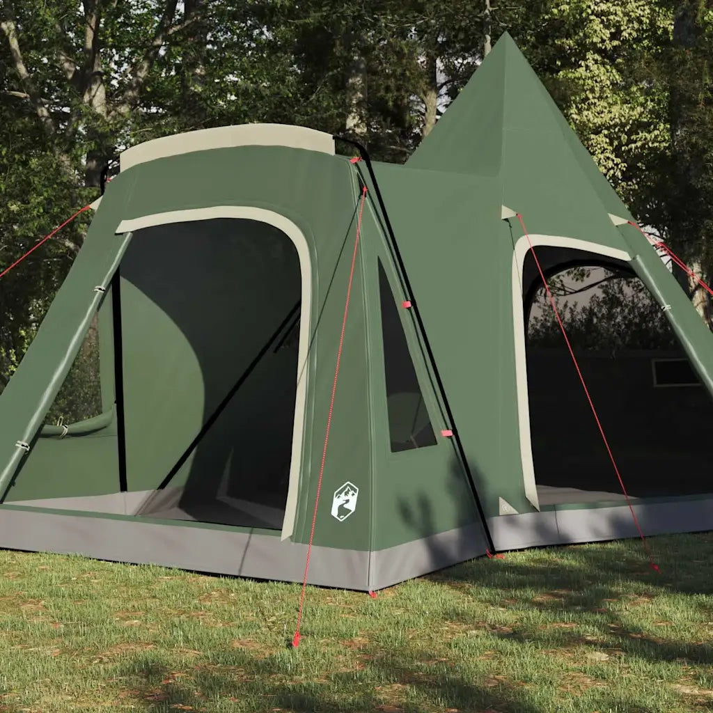 Tenda Teepee per 5 Persone con tetto-Tenda da campeggio Verde 545 x 450 x 295 cm