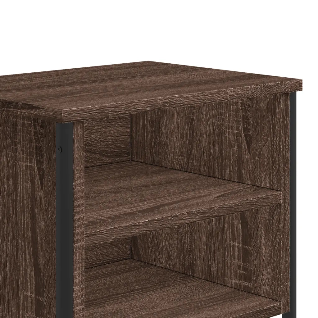 Comodino Rovere Marrone 40x30x40 cm in Truciolato 848502