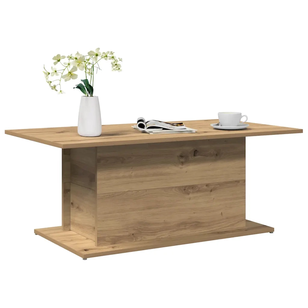 Tavolino salotto | Tavolino da caff¨¨ | Tavolino da Soggiorno Rovere Artigianale 102x55,5x40cm in Truciolato
