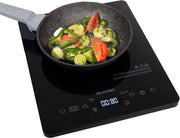 Induzione 2000 W Controllo a Tasto Design Stiloso Nero - Piastra Inductiva Full Crystal con Timer