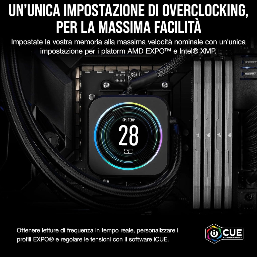CORSAIR VENGEANCE DDR5 32GB (2x16GB) DDR5 6000MHz CL36 AMD EXPO Intel XMP iCUE Memoria Compatibile per Computer - Grigio (CMK32GX5M2E6000Z36)