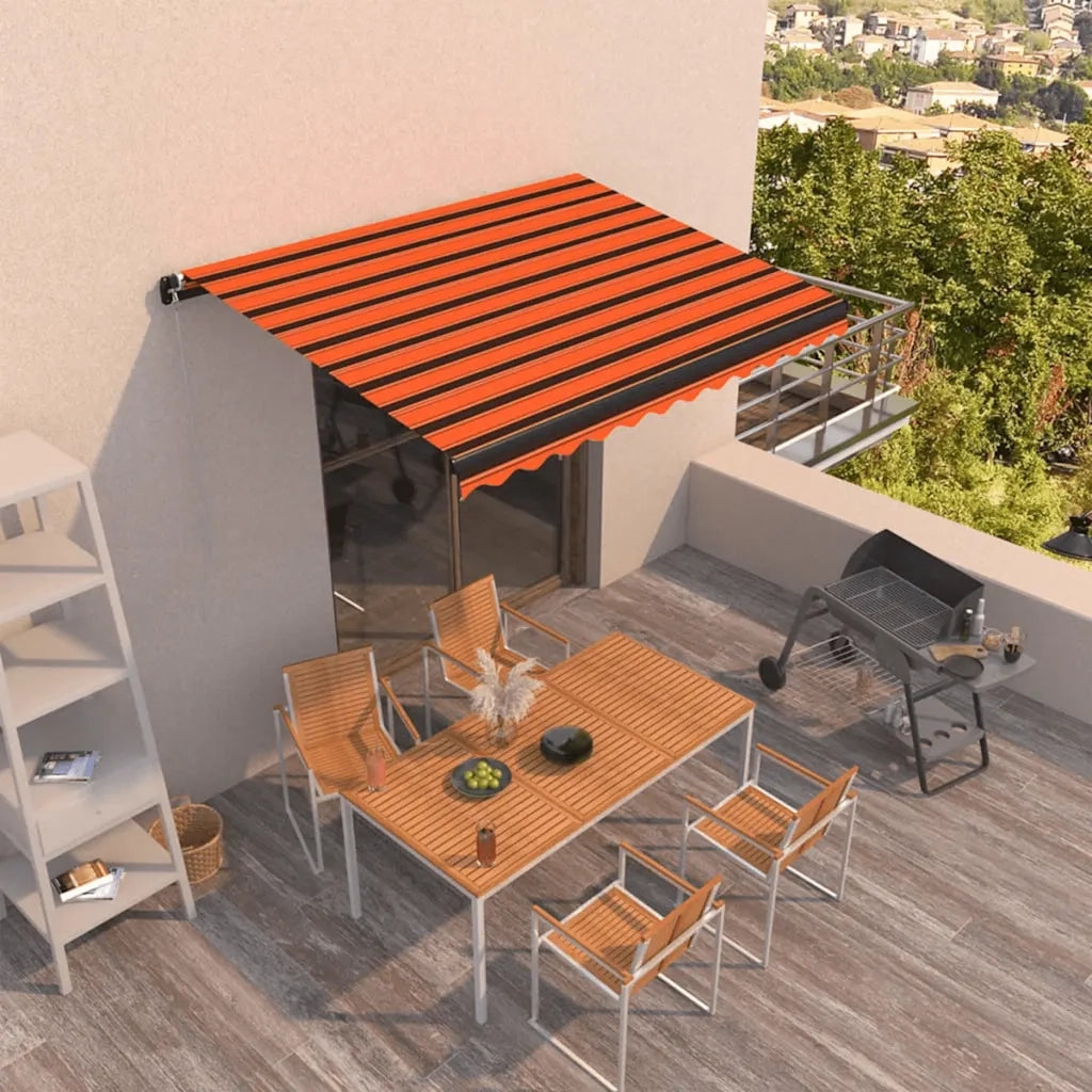 Tenda da Sole Retrattile Automatica 400x300 cm Arancio Marrone