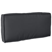 Cuscino per Pallet per Schienale Nero 80x40x12 cm Tessuto Oxford