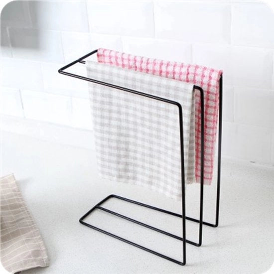 Organizzatore per asciugamani in acciaio inossidabile - Sostegno per asciugamani - Organizzatore per la cucina - Raccogliere asciugamani - Design elegante